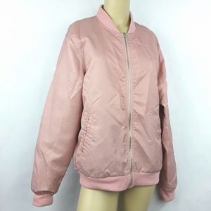CARBON Pink Bomber Jacket Size Large